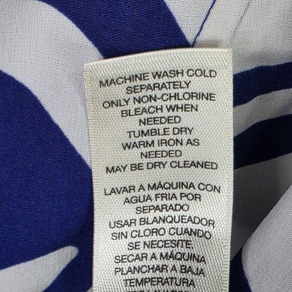 Womens Chicos Zenergy Blue & White Zebra Print Jacket Full Zip Polyester Size 1 - Picture 8 of 8